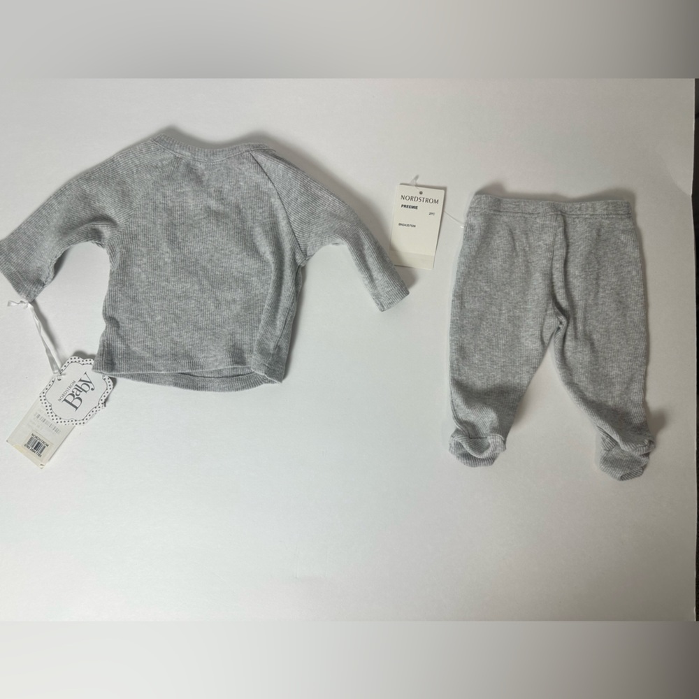 Nordstrom Soft Gray Kids Pajama Set - Picture 2 of 8
